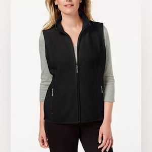 Karen Scott Zero Proof fleece vest 2XL black